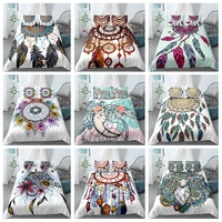 colorful dream catcher bedding set queen king size bohemian feather printed duvet cover 2 or 3pcs with pillowcase bed sets