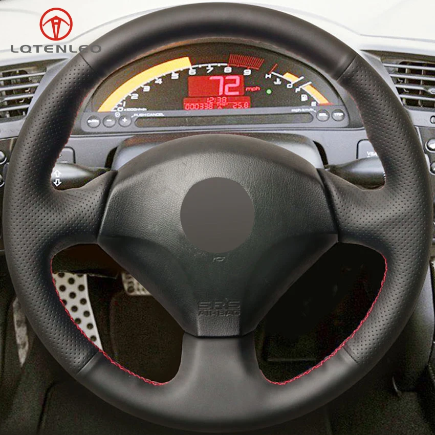 LQTENLEO черный чехол рулевого колеса автомобиля из искусственной кожи для Honda S2000