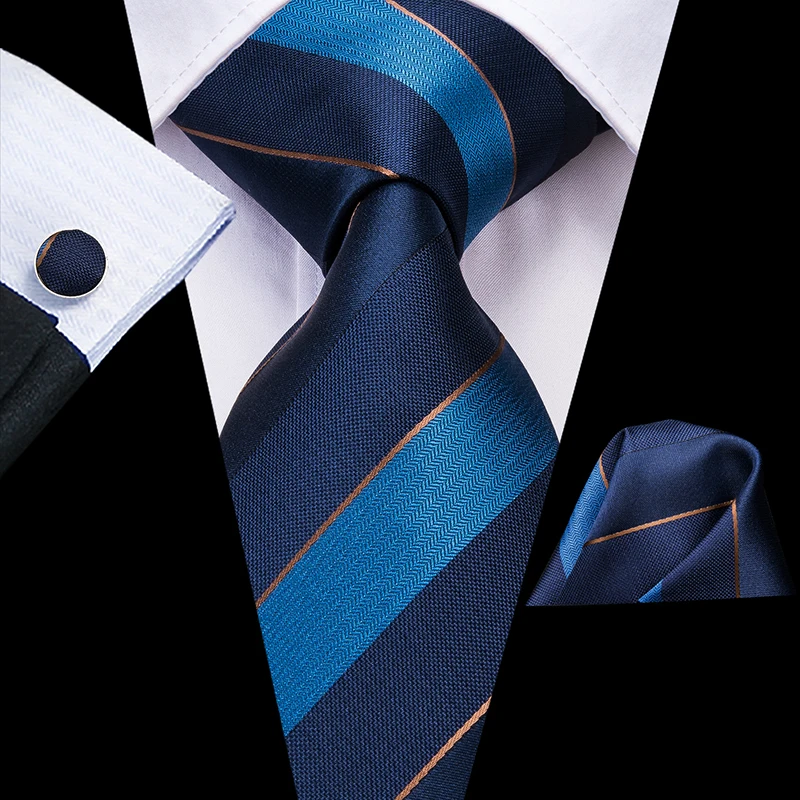 SN-3201 Hi-Tie, Новое поступление, Цветочные Галстуки для мужчин, черный шелковый галстук и карманный квадратный набор, мужские галстуки, модные галстуки Corbatas Para Hombre SN-3030 - Цвет: SN-3201