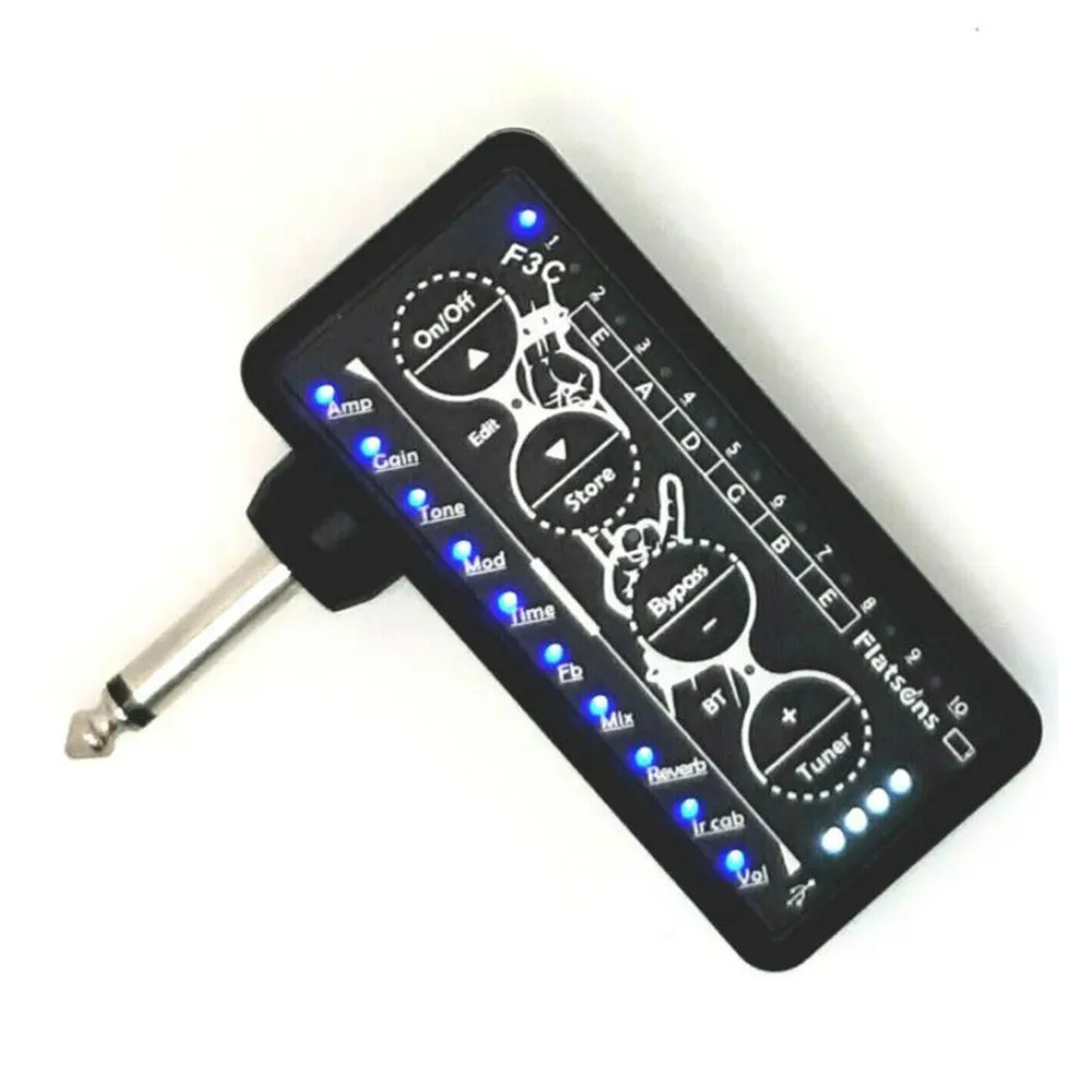 

F3C Multi Function Portable Effects Electric Guitar Mini Amplifier Headphone Amp For Travelling Amp Simulation Phase Shift