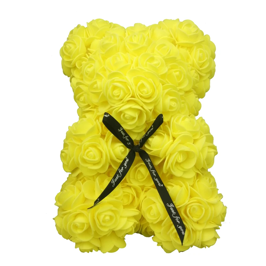 Бесплатная доставка Роза 20 см мишка тедди роза цветок искусственное украшение рождественские подарки для