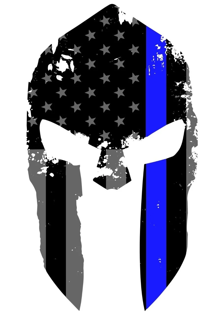 Светоотражающая наклейка для шлема с оборванным спартанским флагом США тонкой