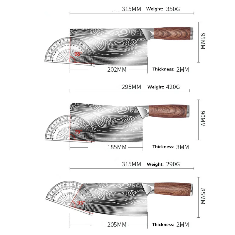 8-дюймовый Кухонный Нож Набор поварских ножей из нержавеющей стали нож для