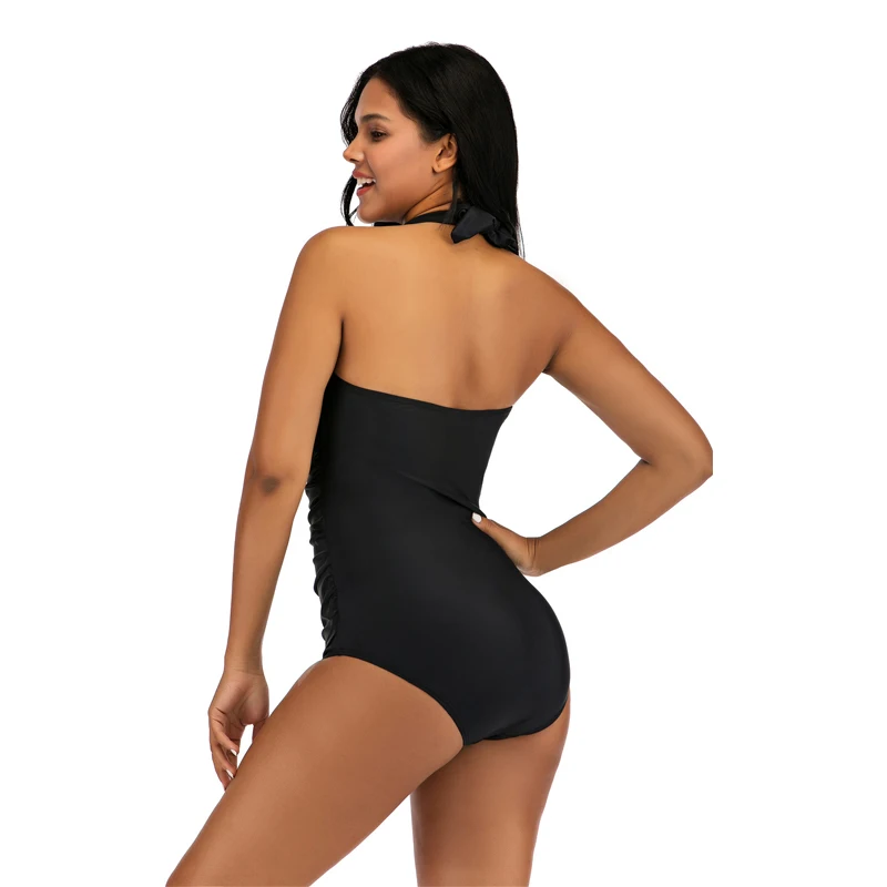 Женский слитный купальник с лямкой на шее размеры до A8L6 | Спорт и развлечения