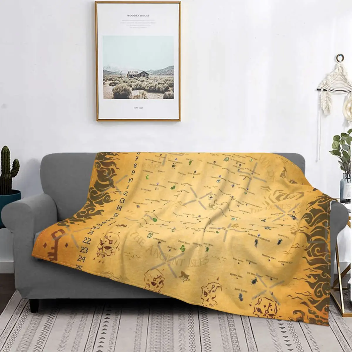 

Manta de mapa de Sea Of Thieves, colcha de cama a cuadros, toalla, manta de playa, Sudadera con capucha, colcha de Picnic