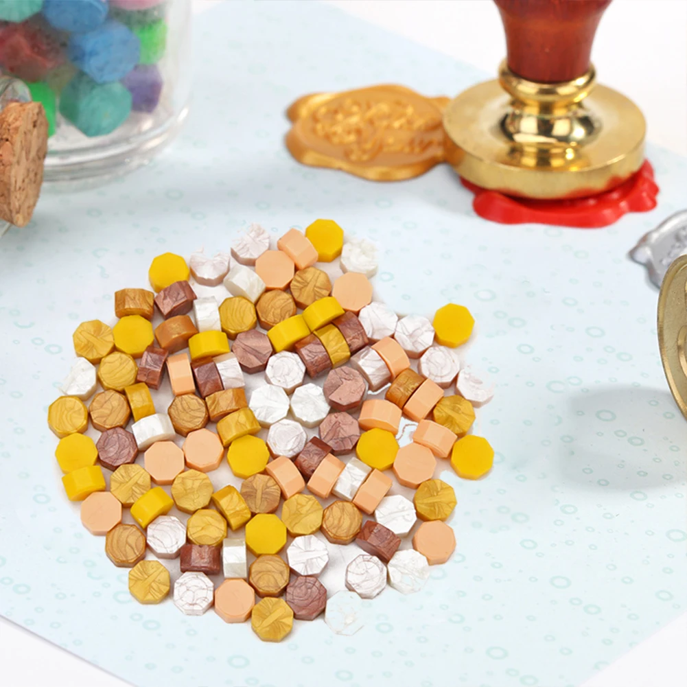 100 шт. ретро огонь картина таблетка восьмиугольник запечатывание воска штамповка