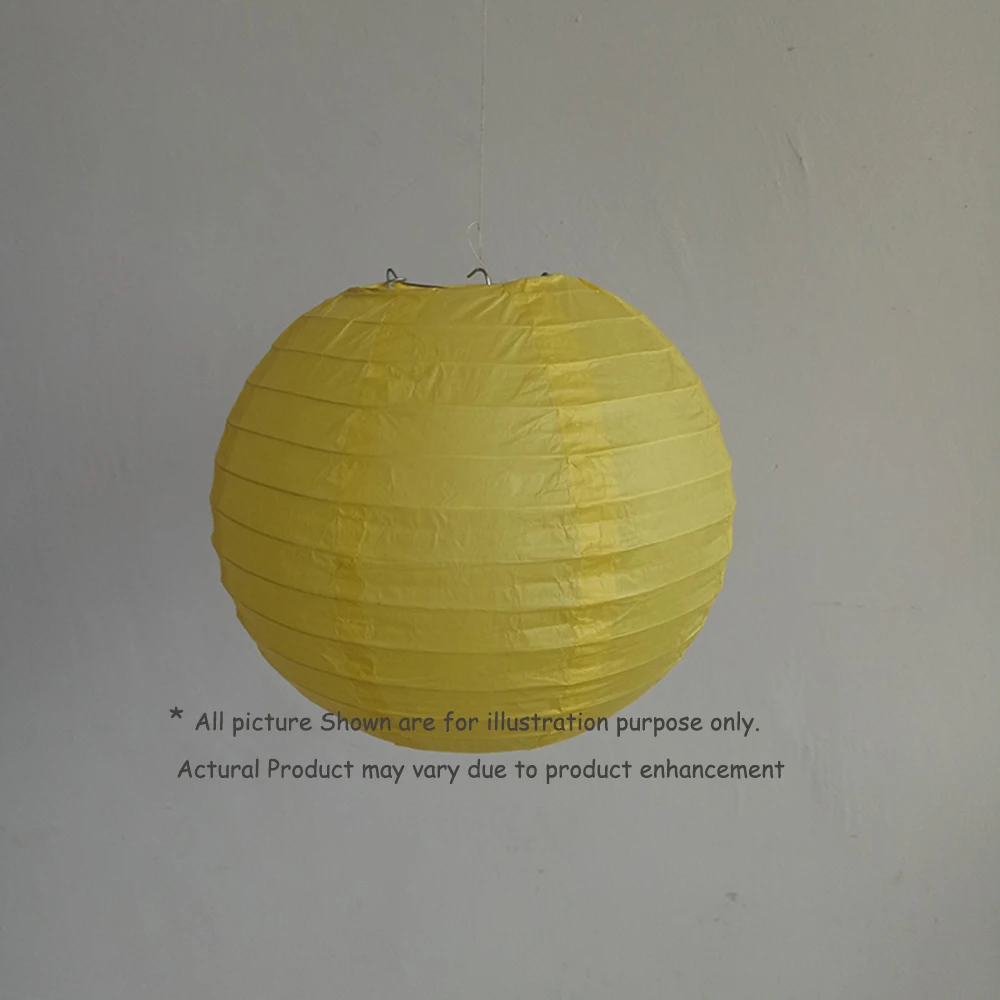 10 шт. белый и лимонный китайский бумажный фонарик японский круглый для свадьбы