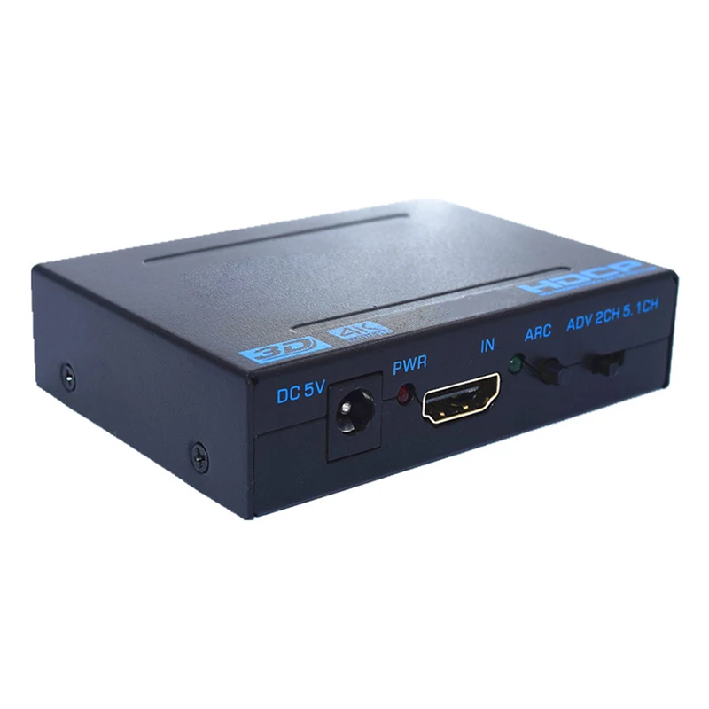 HDMI-совместимый с аудио экстрактор конвертер адаптер SPDIF + R/L 4K ARC EDID Настройка * 2K |