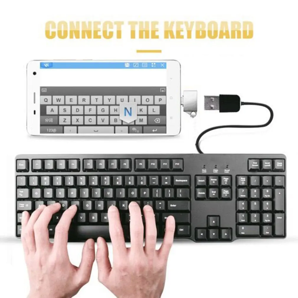 Ультрапортативный металлический адаптер Type-C/Micro USB к 2 0 OTG для устройства Android с