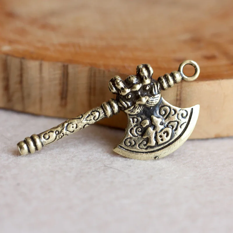 Креативная латунная подвеска в виде головы тигра стиле ретро автомобильные