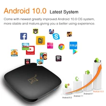 Android 10.0 Bluetooth-compatible TV Box H.265 4K 3D Dual-WiFi 2.4G / 5G  RJ45 Ethernet Media Player