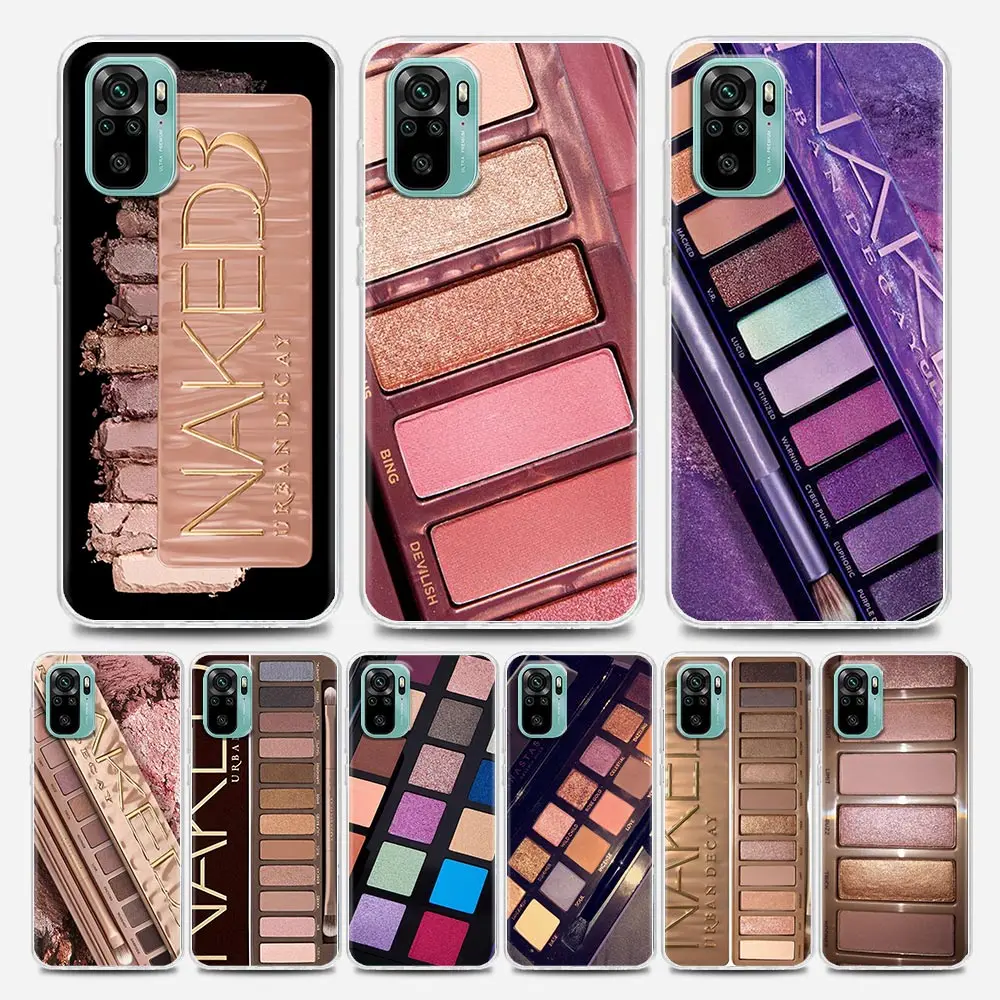 

Makeup Eyeshadow Clear Phone Case for Xiaomi Mi 11 10 10T Note 10 Mi 9 SE Mi 11T Pro Poco X2 M3 F3 X3 M4 Soft Silicon