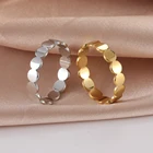 Кольца Skyrim из нержавеющей стали женские, круглые минималистичные ювелирные украшения геометрического дизайна, цвет золото, Свадебная и вечерняя бижутерия