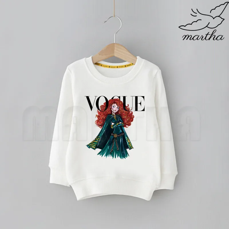 Модный Детский свитер принцессы с забавным принтом однотонные толстовки модные