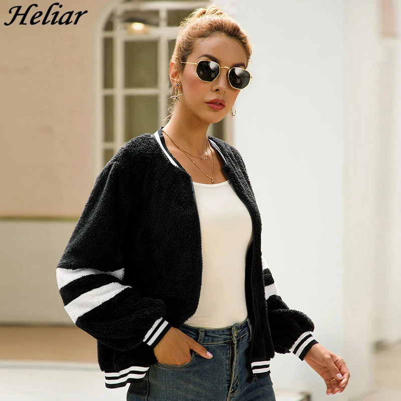 Heliar Женская бейсбольная форма куртка Женский свитер в полоску осень 2019 модные