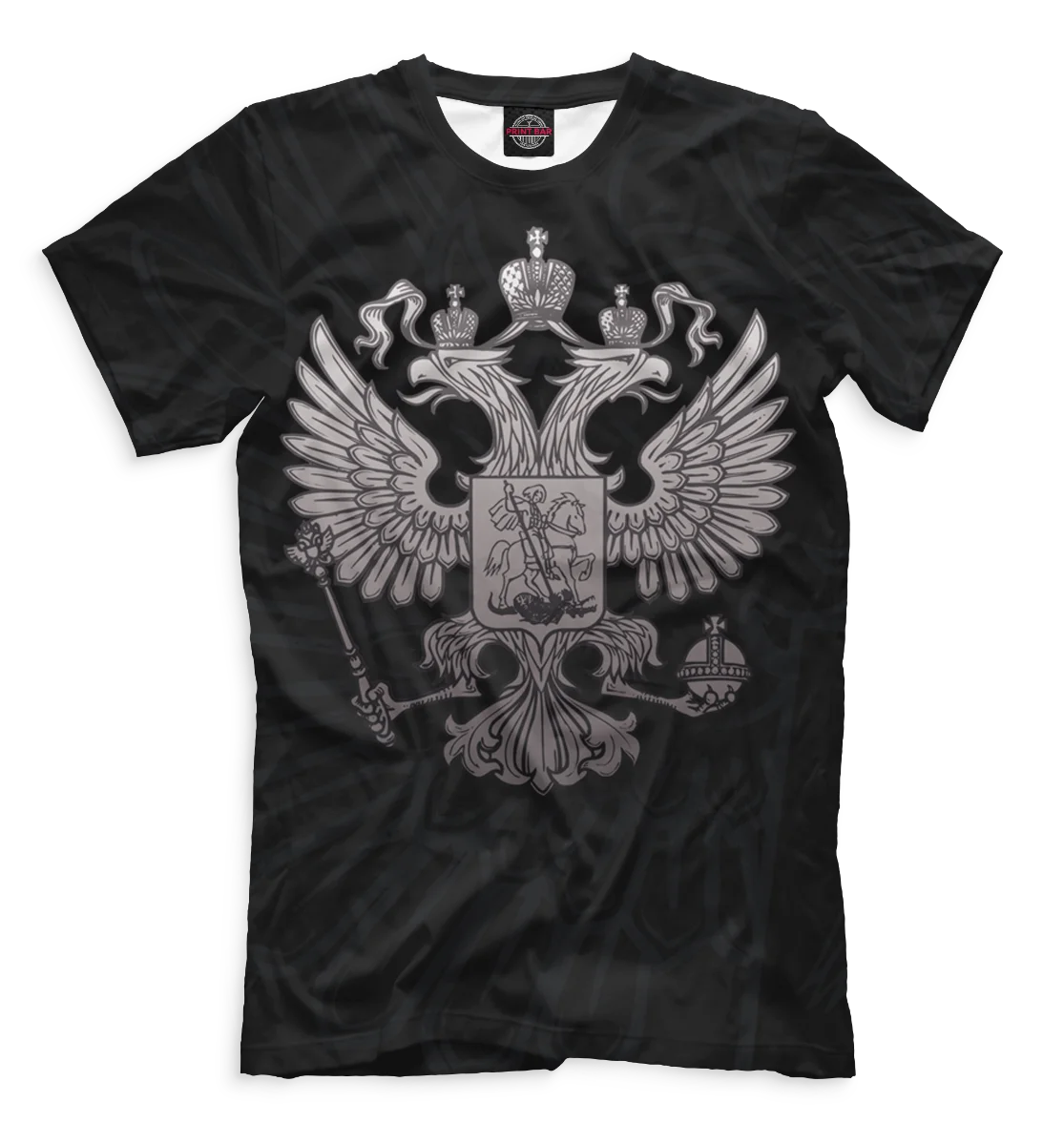 

Мужская футболка с двуглавым орлом, короткая повседневная одежда с круглым вырезом, индивидуальная продукция, 2021
