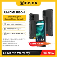umidigi bison ip68ip69k waterproof smartphone rugged phone 68gb128gb nfc 48mp matrix quad camera 6 3 fhd displayandroid 10