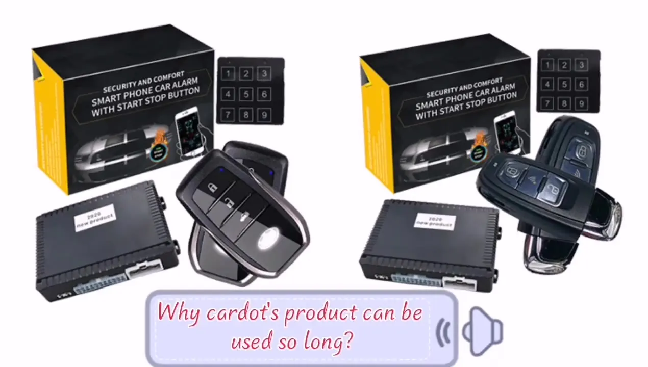 

KOLCardot Universal Safeguard Car Alarm Siren One Way Remote Start Push Start Stop Button Smart Passive Keyless Entry Car Alarm