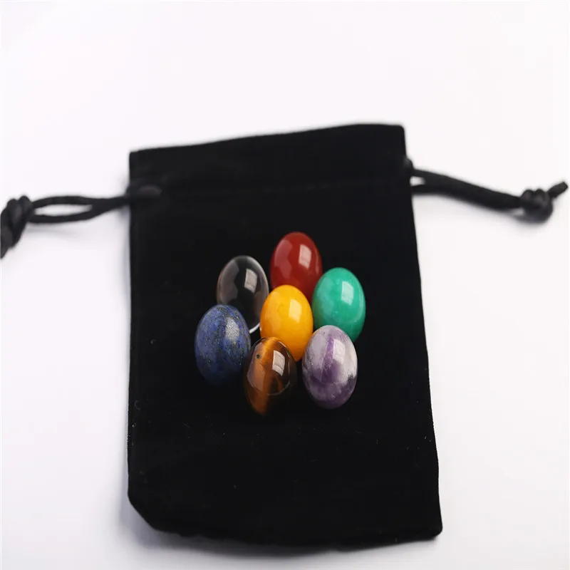 7pcs/Set Chakra Natural Stone Palm Crystal Healing Wicca Spirituality Reiki Generator Gemstones House Decor | Дом и сад