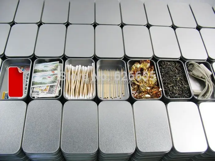 

Free Shipping+Wholesale plain silver tin box,rectangle tea candy business card usb storage box case,200pcs/lot