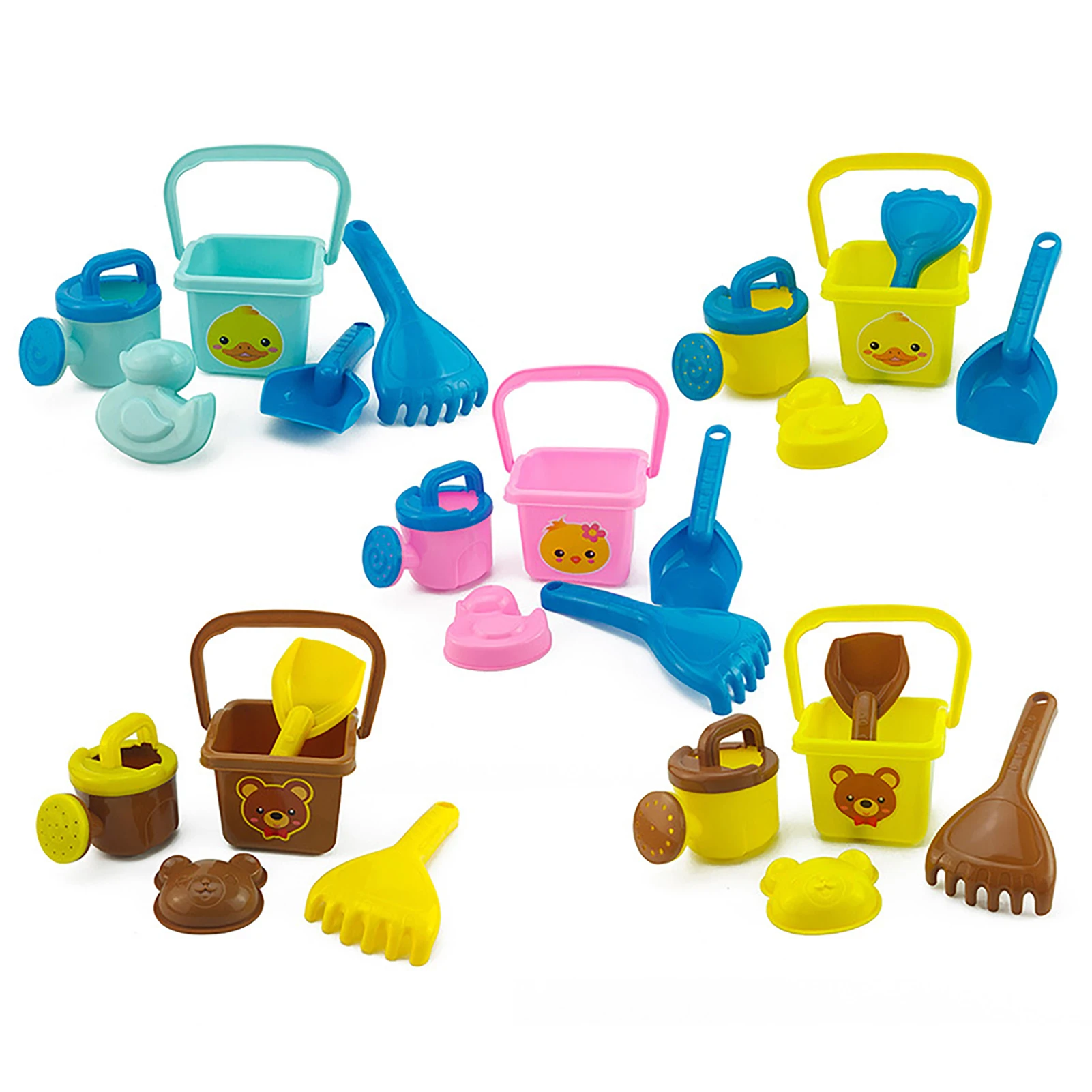 

5PCS Children's Beach Toys Play House Play Sand Tools Outdoor Beach Play Sand Toys Kid Toys