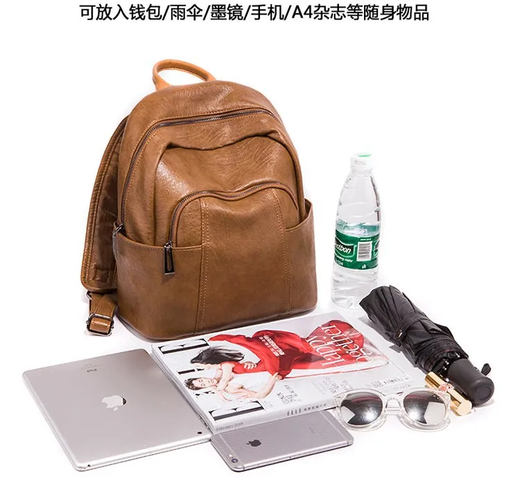 

Gunuine Leather Backpack Soft Large Capacity Travel Backpack Women's 2020 School Bags for Teenage Girls Luxury Designer