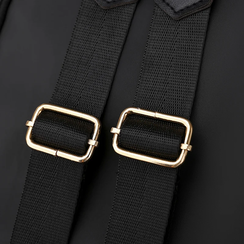 Женский дизайнерский рюкзак TETHYS черный кожаный школьный ранец для