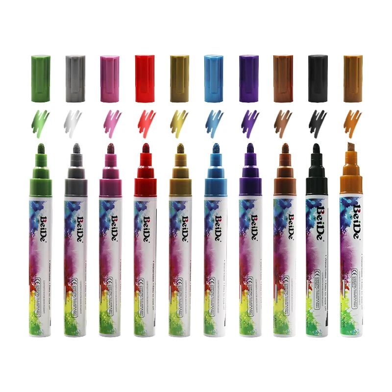 Metallic Marker Pen Water-Based Non-Toxic Wet Erase Colors Liquid Chalk | Канцтовары для офиса и дома