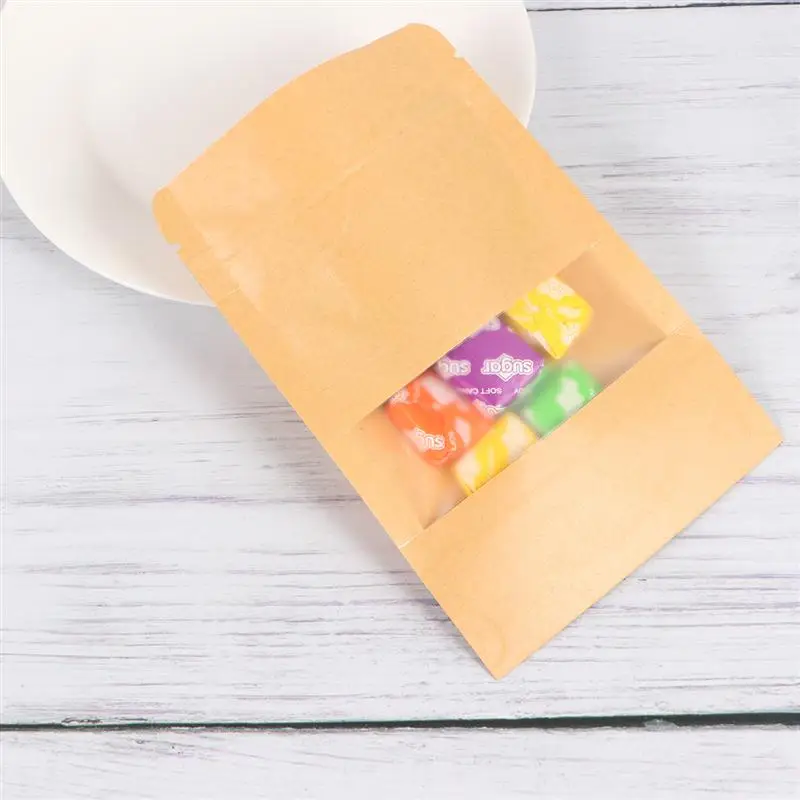 Прозрачный подарочные пакеты из крафт-бумаги для окон 50 шт. портативный