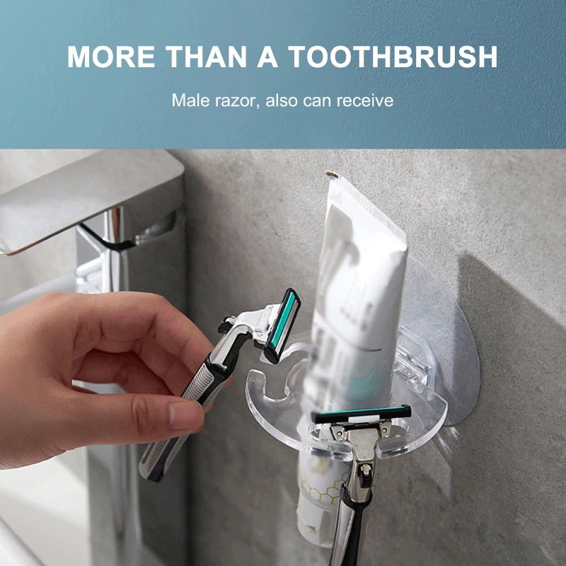 Пластиковый держатель для зубных щеток стойка хранения зубной пасты без дырочек