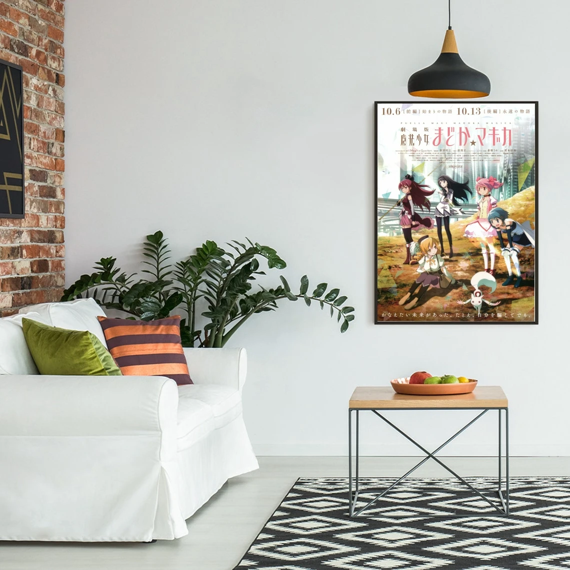 Плакат японского аниме-Волшебная Девушка Мадока Магика аниме плакат
