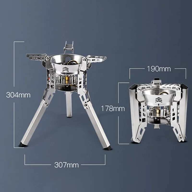 

Bulin Foldable Outdoor Stove Portable Gas Stove Burner 6800W Windproof Camping Equipment for Cooking BBQ Camping Hiking
