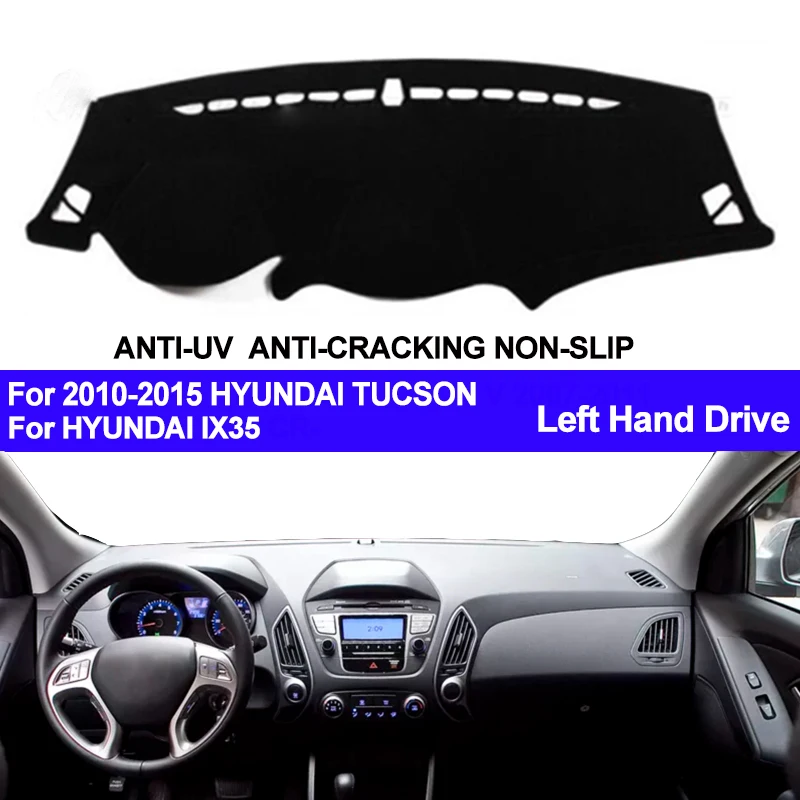

Коврик для приборной панели автомобиля, для Hyundai ix35, Tucson 2010-2015, левый руль, 1 шт.