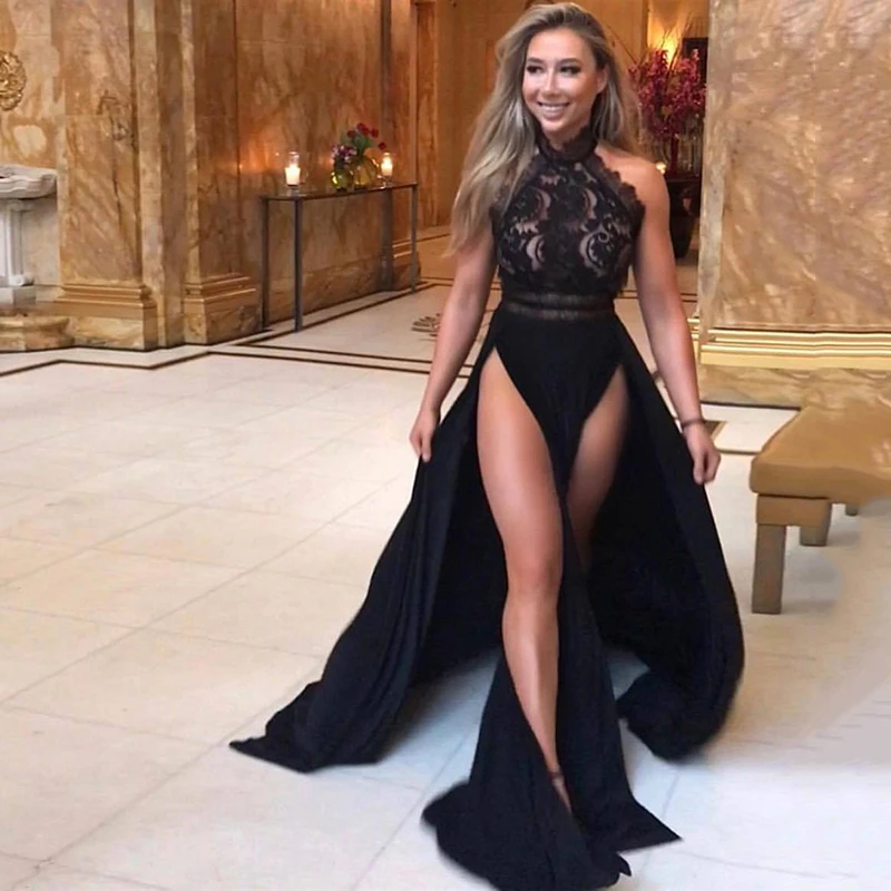 Женское кружевное платье без рукавов Townlike сексуальное летнее на молнии с