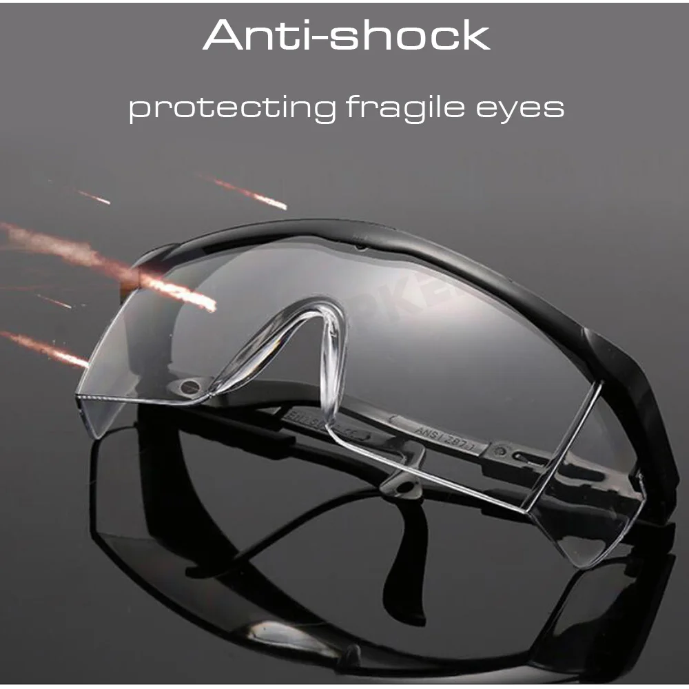 

Anti-fog Eye Protection Safety Glasses Anti-dust Anti-shock Goggles Unisex Transparent Eyepiece