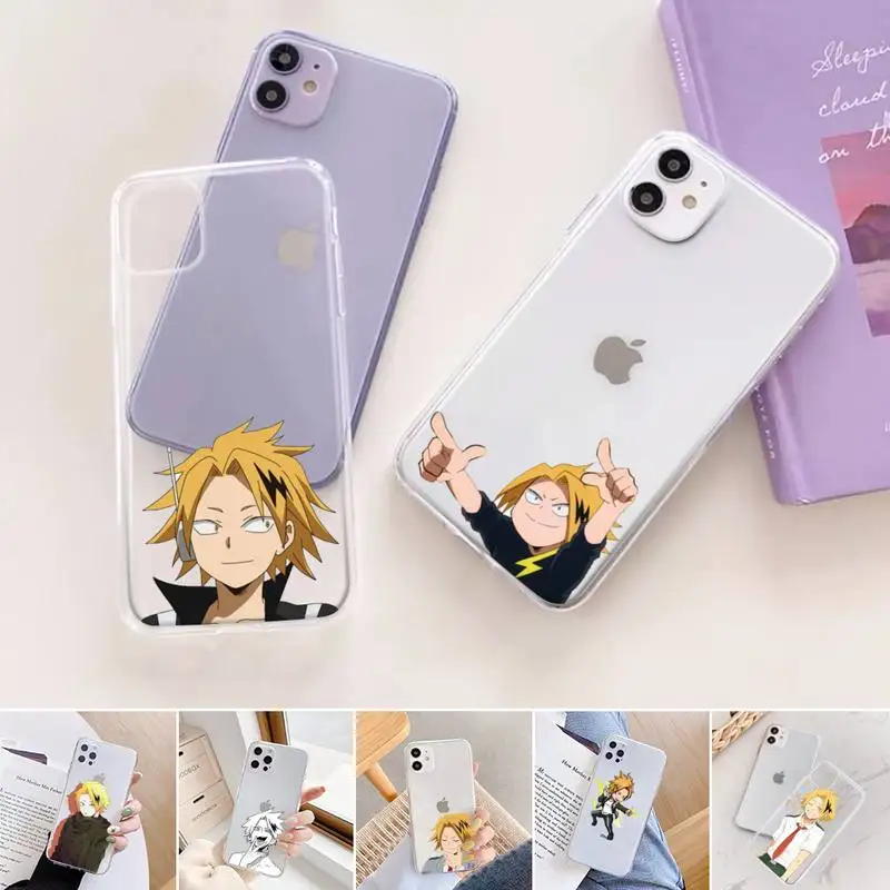 

Anime My Hero Academia denki kaminari Phone Case For iphone 12 11 mini x xs xr pro max 8 7 6s 6 5 5s 5c se plus Transparent soft