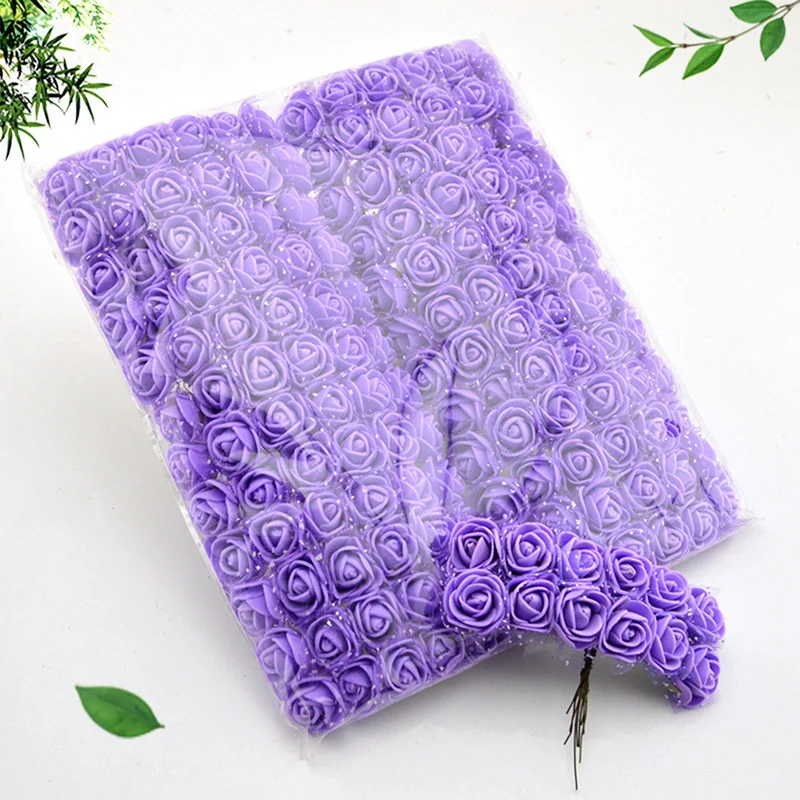 144 шт. миниатюрная роза из пеноматериала имитация искусственного цветка