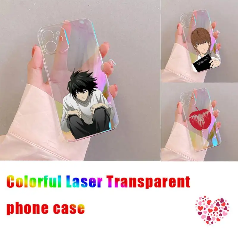 

Death Note Ryuk kira Phone Case for iPhone huawei mate 7 8 9 11 12 20 30 40 X XS XR MINI Pro Max Plus laser Transparent