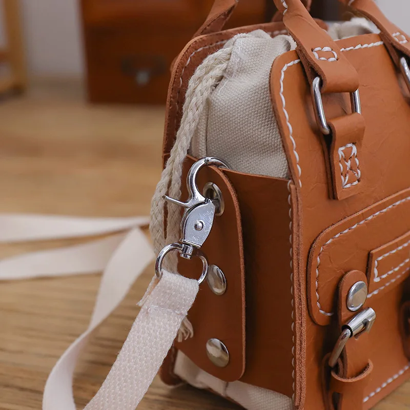 High Quality Handmade Handbag Shoulder Strap Leather Bag Bottoms Vintage PU Bag With Hardware Accessories DIY Messenger Bag Set