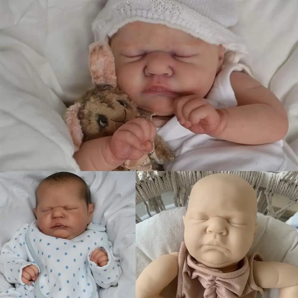 

Full Silicone Material 18-inch Mini Reborn 46cm Doll Set Limited Edition Unfinished Doll Set Soft And Non-toxic