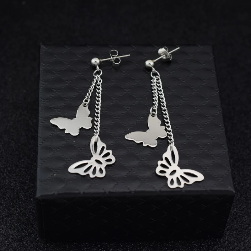 KPOP Butterfly Bangtan Boys Album JIMIN star серьги-гвоздики модные ювелирные изделия из нержавеющей стали двойные пирсинг серьги звезда Луна ювелирные изделия