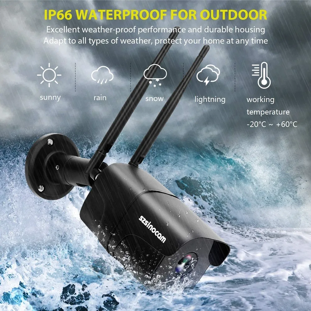 SZSINOCAM 2MP 1080 P Full HD WiFi IP камера безопасности беспроводная IP66 водонепроницаемая CCTV