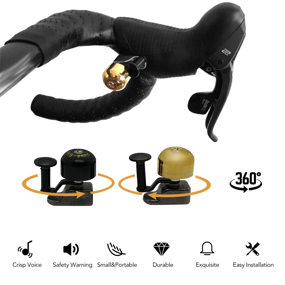 

MTB Bicycle Bell Ring Bell Copper Bell Cycling Bike Horn with Crisp Sound for Mountain Bike Road Bike Accessories