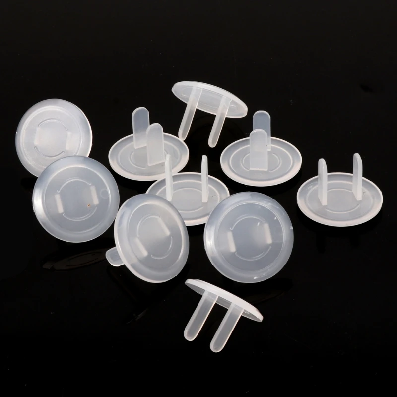 Tapones de toma de corriente el&eacute;ctrica de seguridad para ni&ntilde;os, protecci&oacute;n para beb&eacute;, Protector antichoque el&eacute;ctrico giratorio, 10 Uds.-5