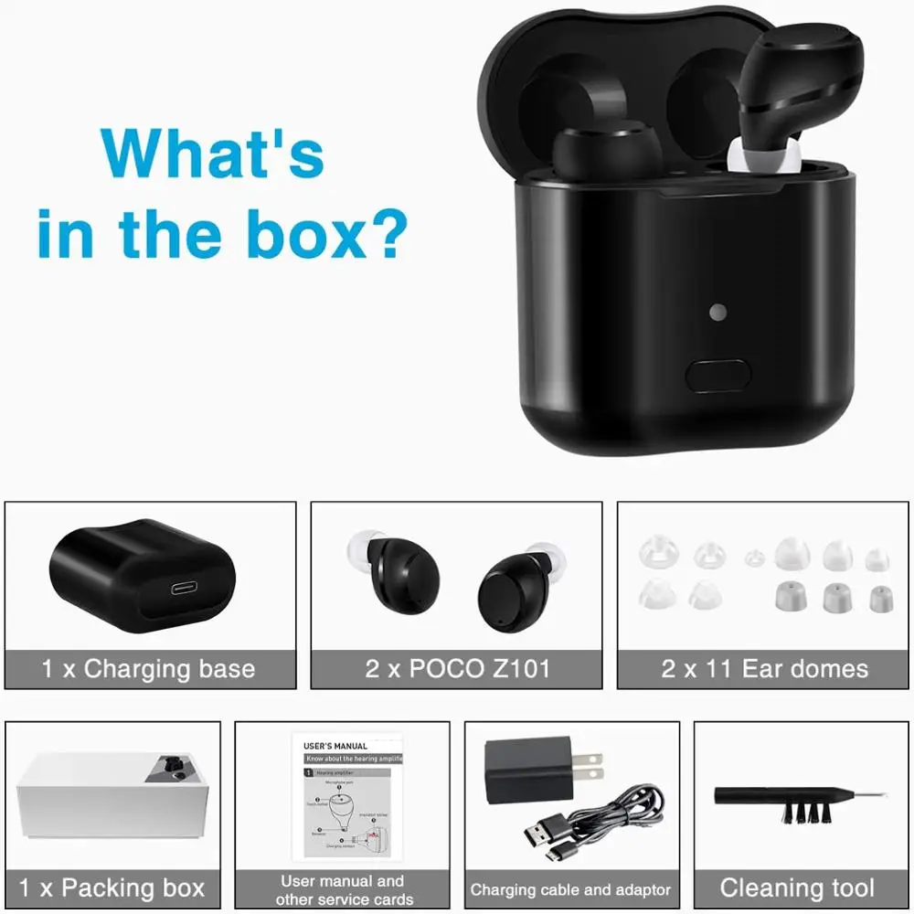 

Rechargeable Hearing Device Super Mini Ear Hearing Aid Sound Hearing Aids Digital Hearing Amplifier for The Elderly Audifonos