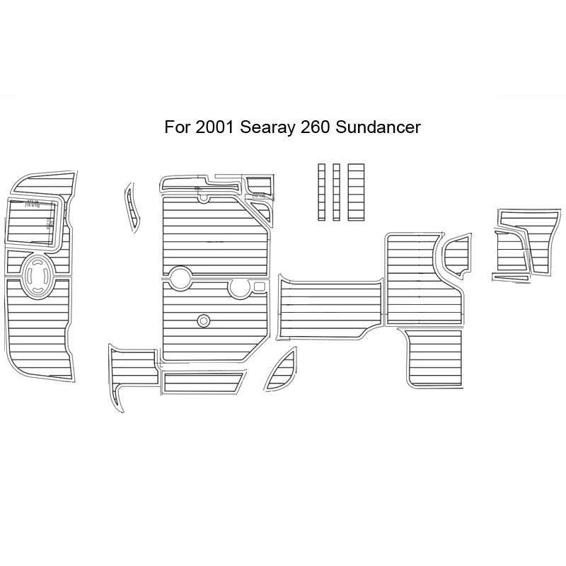 

Платформа для плавания и подставка для кабины, лодка EVA, Тиковый настил 1/4 дюйма, 6 мм, для 2001 Searay 260 sunballer