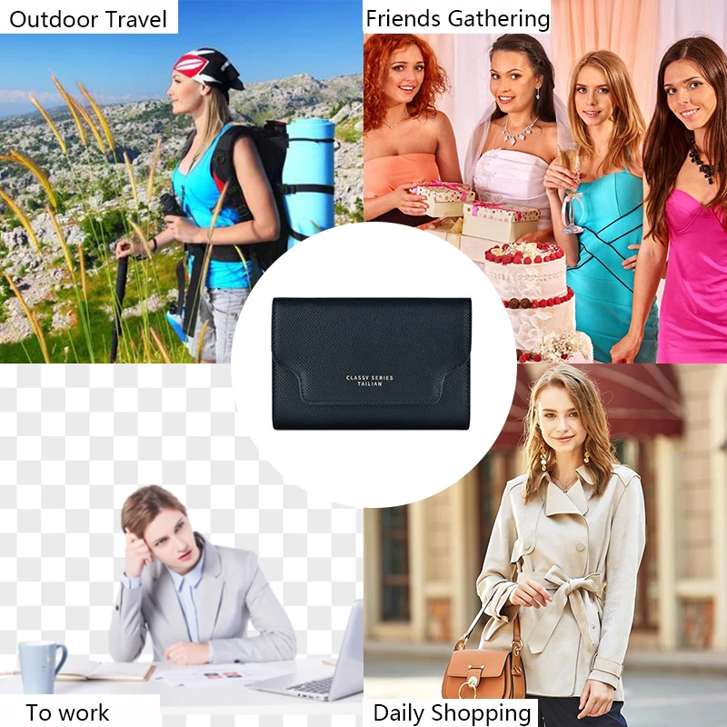

FACTOO Female Purse Women Wallet Lady Handbag Card Holder Hasp Zipper PU Leather Money Bag Fashion High Quality Fold Clutch