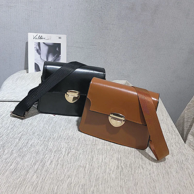 Однотонные женские сумки с клапаном кожаные мини через плечо для женщин сумка