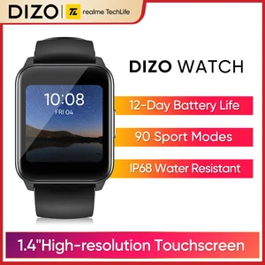 realme dizo watch smart watch 12 day battery life 90 sport modes smartwatch ip68 water resistant global version real stock free global shipping