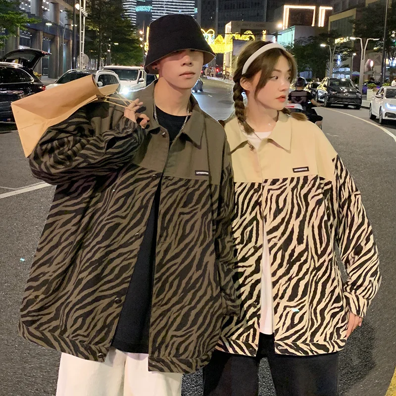 Женская кожаная куртка нишевого дизайна Корейская жареная уличная зебры